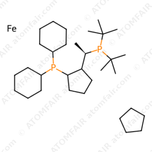 (R)-(-)-1-[(S)-2-(DICYCLOHEXYLPHOSPHINO)FERROCENYL]ETHYLDI-T-BUTYLPHOSPHINE (CAS: 158923-11-6)