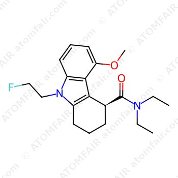 (4S)-N,N-Diethyl-9-(2-fluoroethyl)-2,3,4,9-tetrahydro-5-methoxy-1H-carbazole-4-carboxamide (CAS: 1246453-56-4)