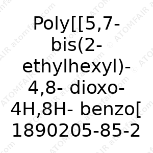 Poly[[5,7-bis(2-ethylhexyl)-4,8-dioxo-4H,8H-benzo[1,2- c:4,5-c']dithiophene-1,3-diyl][3,3'''-bis(2-ethylhexyl)-3'',4'- difluoro[2,2':5',2'':5'',2'''-quaterthiophene]-5,5'''-diyl]] (CAS: 1890205-85-2)