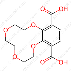 1,4,7,10-Benzotetraoxacyclododecin-11,14-dicarboxylic acid, 2,3,5,6,8,9-hexahydro (CAS: 1863934-88-6)