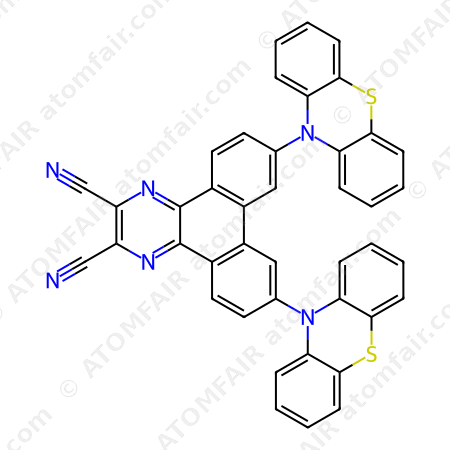 7,10-Bis(phenothiazine)-2,3-dicyanopyrazino phenanthrene (CAS: 1803288-01-8)