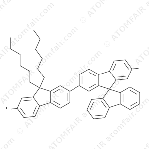 Poly[(9,9-dihexylfluorenyl-2,7-diyl)-alt-(9,9'-spiro-bifluorene-2,7-diyl)] (CAS: 474975-24-1)