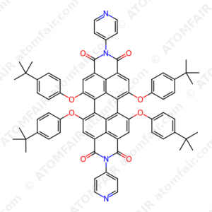 5,6,12,13-Tetrakis[4-(1,1-dimethylethyl)phenoxy]-2,9-di-4-pyridinylanthra[2,1,9-def:6,5,10-d'e'f inverted exclamation marka]diisoquinoline-1,3,8,10(2H,9H)-tetrone (CAS: 266678-68-6)