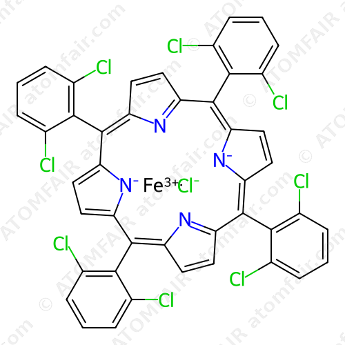 Iron(III) meso-tetra(o-dichlorophenyl)porphine chloride (CAS: 91042-27-2)