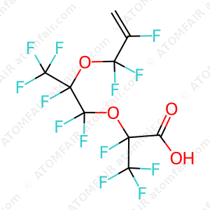 Propanoic acid, 2,3,3,3-tetrafluoro-2-[1,1,2,3,3,3-hexafluoro-2-[(1,1,2-trifluoro-2-propen-1-yl)oxy]propoxy] (CAS: 174082-84-9)