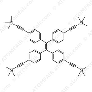Benzene, 1,1',1'',1'''-(1,2-ethenediylidene)tetrakis[4-[2-(trimethylsilyl)ethynyl]-, 1,1,2,2-Tetrakis(4-((trimethylsilyl)ethynyl)phenyl)ethene (CAS: 741259-14-3)