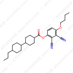 [1,1'-Bicyclohexyl]-4-carboxylic acid, 4'-propyl-, 4-butoxy-2,3-dicyanophenyl ester, [trans(trans)]- (9CI) (CAS: 90681-44-0)