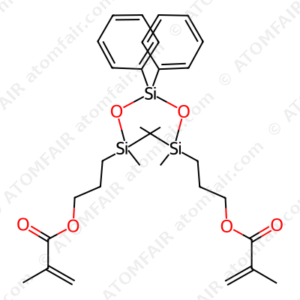 1,1'-[(1,1,5,5-Tetramethyl-3,3-diphenyl-1,5-trisiloxanediyl)di-3,1-propanediyl] 2-methyl-2-propenoate (CAS: 1581235-15-5)