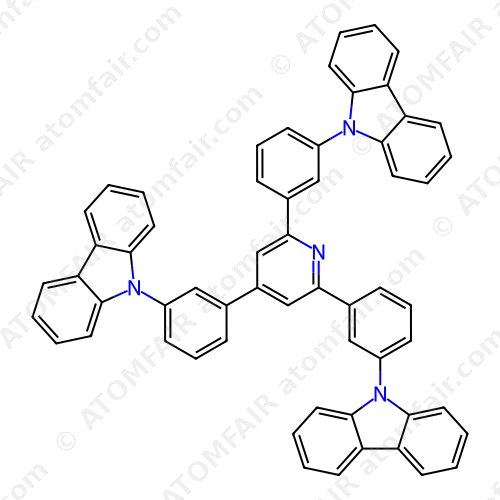 9,9,9-(Pyridine-2,4,6-triyltris(benzene-3,1-diyl))tris(9H-carbazole) (CAS: 890148-62-6)