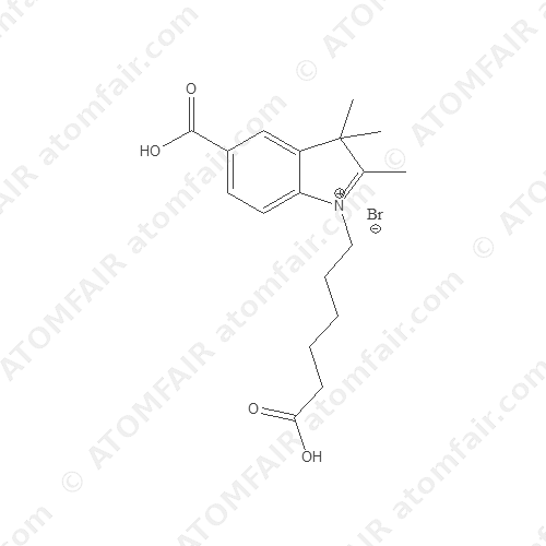 3H-Indolium, 5-carboxy-1-(6-oxohexyl)-2,3,3-trimethyl-, bromide (1:1) (CAS: N/A)