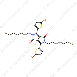2,5‐bis(6‐ broMohexyl)‐3,6‐bis(5‐ broMothiophen‐2‐ yl)pyrrolo[3,4‐c]pyrrole‐ 1,4(2H,5H)‐dione (CAS: 1799951-38-4)