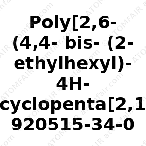 Poly[2,6-(4,4-bis-(2-ethylhexyl)-4H-cyclopenta[2,1-b:3,4-b’]- dithiophene)-alt-4,7-(2,1,3-benzothiadiazole)] (CAS: 920515-34-0)