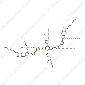 2,6-Bis[2,5-bis(3-octylrhodanine)-(3,3-dioctyl-2,2':5,2''- terthiophene)]-4,8-bis((5-ethylhexyl)thiophen-2-yl)benzo[1,2- b:4,5-b']dithiophene (CAS: 1651168-29-4)