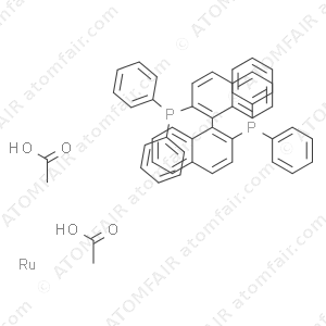 Diacetato[(R)-(+)-2,2'-bis(diphenylphosphino)-1,1'-binaphthyl]ruthenium(II) (CAS: 325146-81-4)