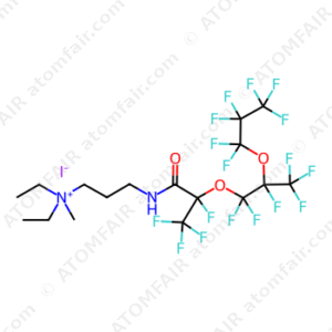 N,N-diethyl-N-methyl-3-({2,3,3,3-tetrafluoro-2-[1,1,2,3,3,3-hexafluoro-2-(heptafluoropropoxy)propoxy]propanoyl}amino)propan-1-aminium iodide (CAS: 84166-38-1)