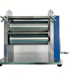 Atomfair-MTR9012 Manual Twin Roll Mill Φ96mm >HRC62 Chrome Rolls ≤±2μm Cylindricity Vertical Design for Lab Lithium Battery Plate Rolling