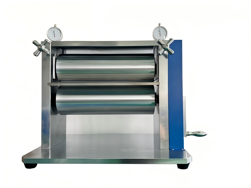 Atomfair-MTR9012 Manual Twin Roll Mill Φ96mm >HRC62 Chrome Rolls ≤±2μm Cylindricity Vertical Design for Lab Lithium Battery Plate Rolling