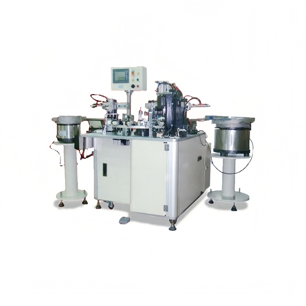 Atomfair-AOR-264 Automatic Ox Horn Cover Riveting Machine for L-Type Capacitors, Hydraulic System, 12-Station Turntable & Intelligent Fault Detection