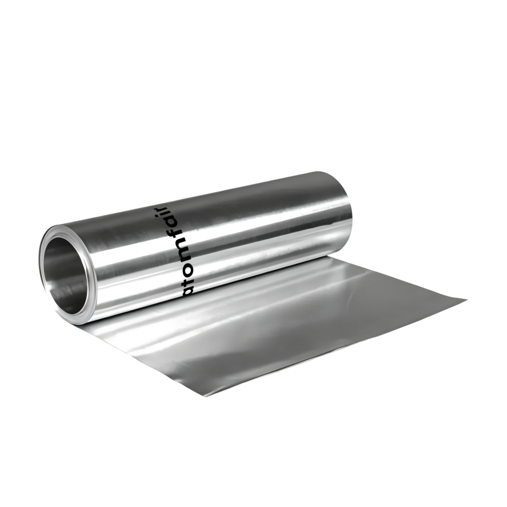 ATOMFAIR® two reflective silver metallic rolls of battery grade zinc metal foil resting on a white background.