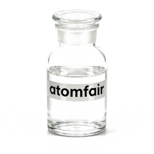 ATOMFAIR® Cellulose Nanofibers CNF clear gel substance displayed inside a round glass petri dish.