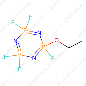 ATOMFAIR® Ethoxypentafluorocyclotriphosphazene CAS 33027-66-6 PFNP 99.95% Battery Grade Moisture 1 99.95% high purity battery grade Ethoxypentafluorocyclotriphosphazene PFNP CAS 33027-66-6 flame retardant electrolyte additive by Atomfair for improved battery safety.