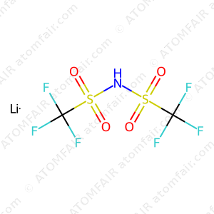 ATOMFAIR® Lithium Bis(trifluoromethanesulfonyl)imide CAS 90076-65-6 LiTFSI 99.95% Battery Grade Moisture 1 Atomfair LiTFSI 99.95% battery grade Lithium Bis(trifluoromethanesulfonyl)imide CAS 90076-65-6 with ultra-low moisture for battery research.
