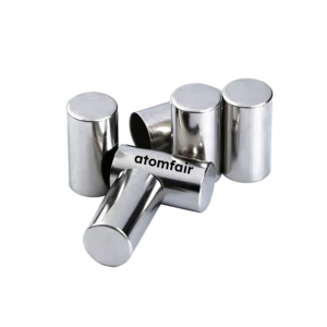 ATOMFAIR® polished metallic 21700 cylindrical battery case kits grouped together on a white background.