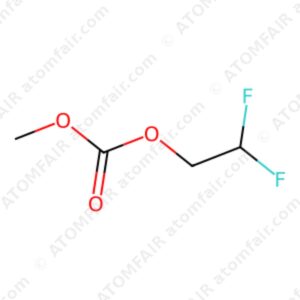 diagram showing the 2D chemical structure of ATOMFAIR® 2,2-Difluoroethyl Methyl Carbonate MDFEC molecule.