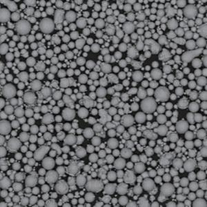 Atomfair® AlMgErZr spherical aluminum alloy powder showing a bright silver metallic powder inside a transparent hexagonal glass sample bottle.