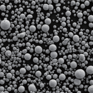 Atomfair® Cu spherical pure copper powder showing a reddish-brown metallic fine substance within a clear hexagonal glass bottle.