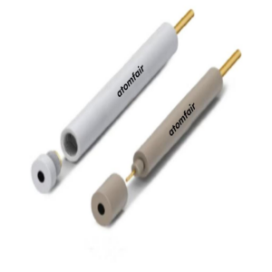 ATOMFAIR® atomfair detachable pyrolytic graphite working electrodes showing modular thread and pin connections.
