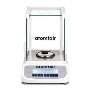 ATOMFAIR® ES-J120A Class I analytical balance with glass draft shield and auto internal calibration.