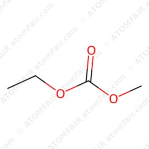 diagram showing the 2D chemical structure of ATOMFAIR® Ethyl Methyl Carbonate EMC molecule.