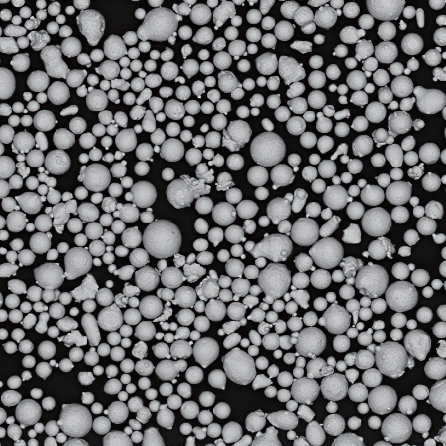 Haynes 188 Cobalt Superalloy Powder 1 Atomfair® Haynes 188 cobalt superalloy powder contained within a transparent hexagonal glass sample bottle with a silver cap.