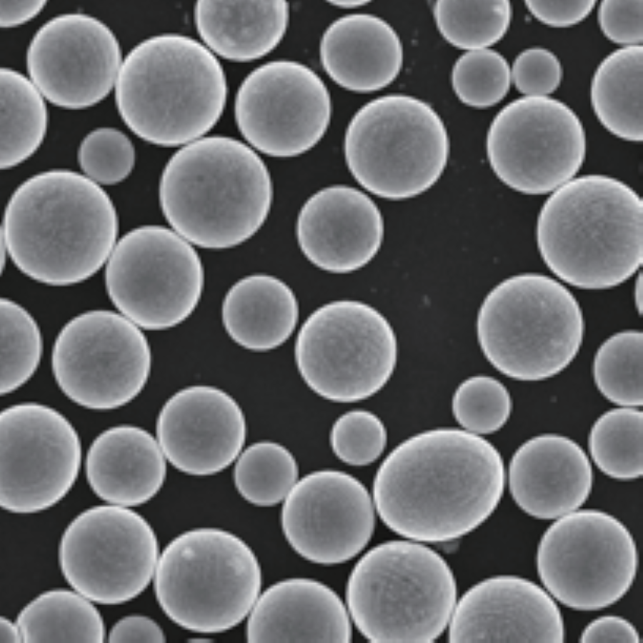 IN738 Spherical Superalloy Powder 1 Atomfair® IN738 spherical superalloy powder presented as a dark substance in a clear hexagonal glass container with a metal cap.