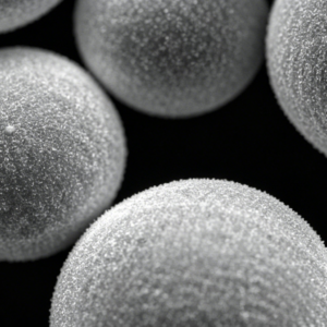 Atomfair® NiCr spherical nickel-chromium alloy powder showing a bright silver metallic fine substance in a hexagonal glass bottle.
