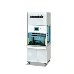 ATOMFAIR® PAS-739 precision aluminum case shaping machine with a white four-column structure and a central digital control display.
