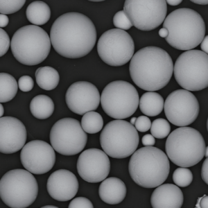 Atomfair® Ti31 titanium alloy powder contained in a transparent hexagonal glass bottle with a silver cap.