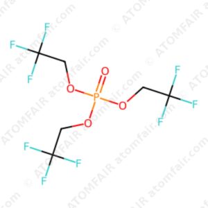 ATOMFAIR® Tris(2,2,2-trifluoroethyl) Phosphate CAS 358-63-4 TFEP chemical structure diagram.