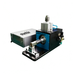 ATOMFAIR® USW-721 ultrasonic spot welding machine with a blue accent panel and an adjacent grey electronic control unit.
