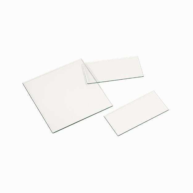 FTO Conductive Glass 10-15 Ohm 1.1mm SnO₂:F 600°C 100 Pcs 1 FTO conductive glass substrates with blue protective film on the SnO2 F conductive surface side 10 to 15 Ohm resistance 1.1mm thickness 100 pieces pack.