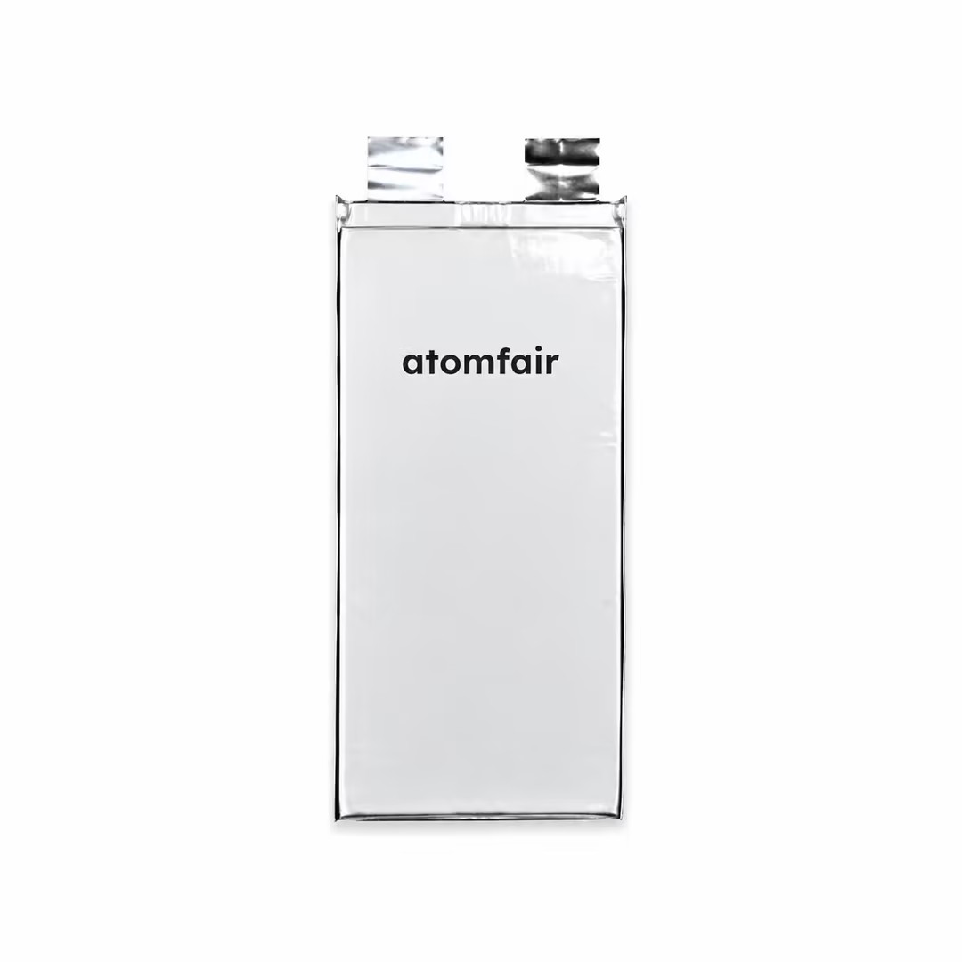 Semi-Solid Battery Baseline Series 300-370Wh/kg ATOMFAIR® 1 Commercial grade high energy density semi solid battery pouch series utilizing advanced low resistance gel polymer electrolyte for eVTOL prototype applications.