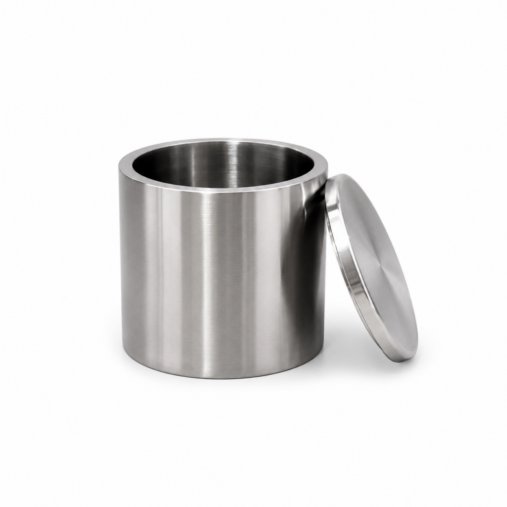 Polished industrial stainless steel roller grinding jars featuring airtight sealing lids for heavy-duty material milling.