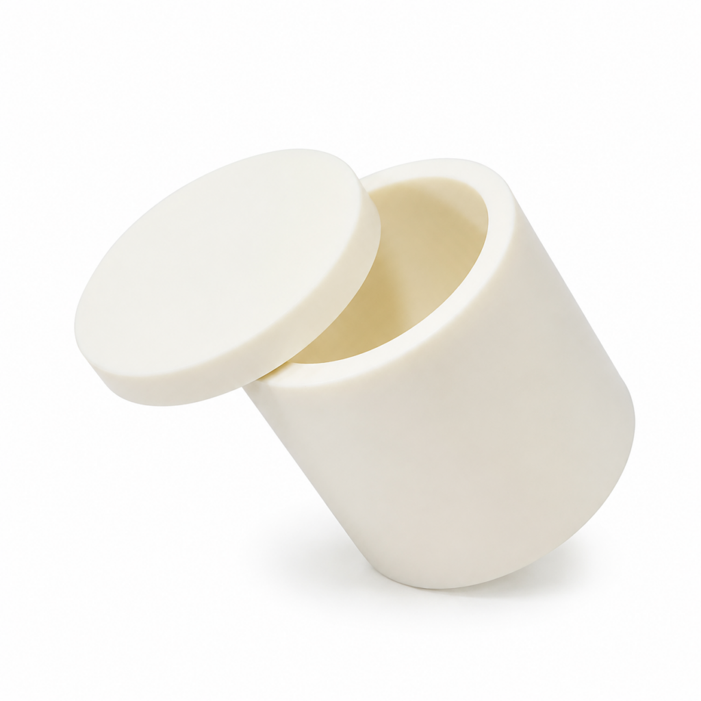 Pure white PA66 nylon roller grinding jars with leak-proof lids for contamination-free pigment and magnetic material milling.
