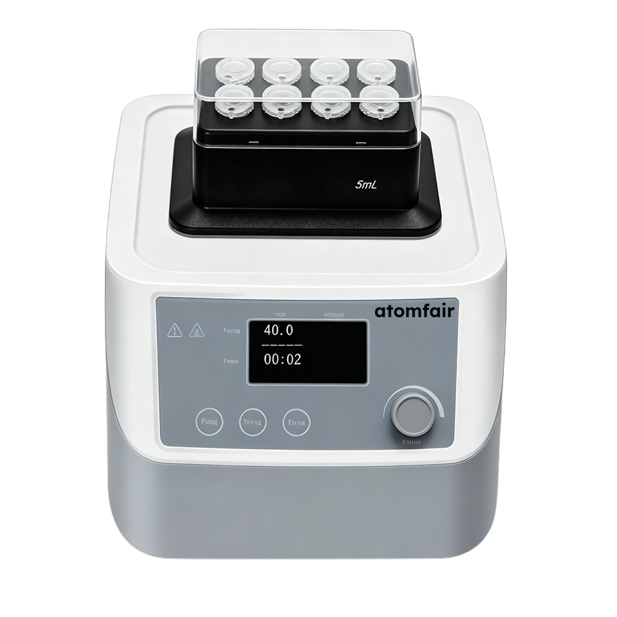 Dry Bath Incubator H100-Pro TFT 100°C ±0.5°C ATOMFAIR® 1 ATOMFAIR® H100-Pro Dry Bath AF-TC-H100-PRO for temperature-sensitive laboratory incubation in molecular biology laboratories