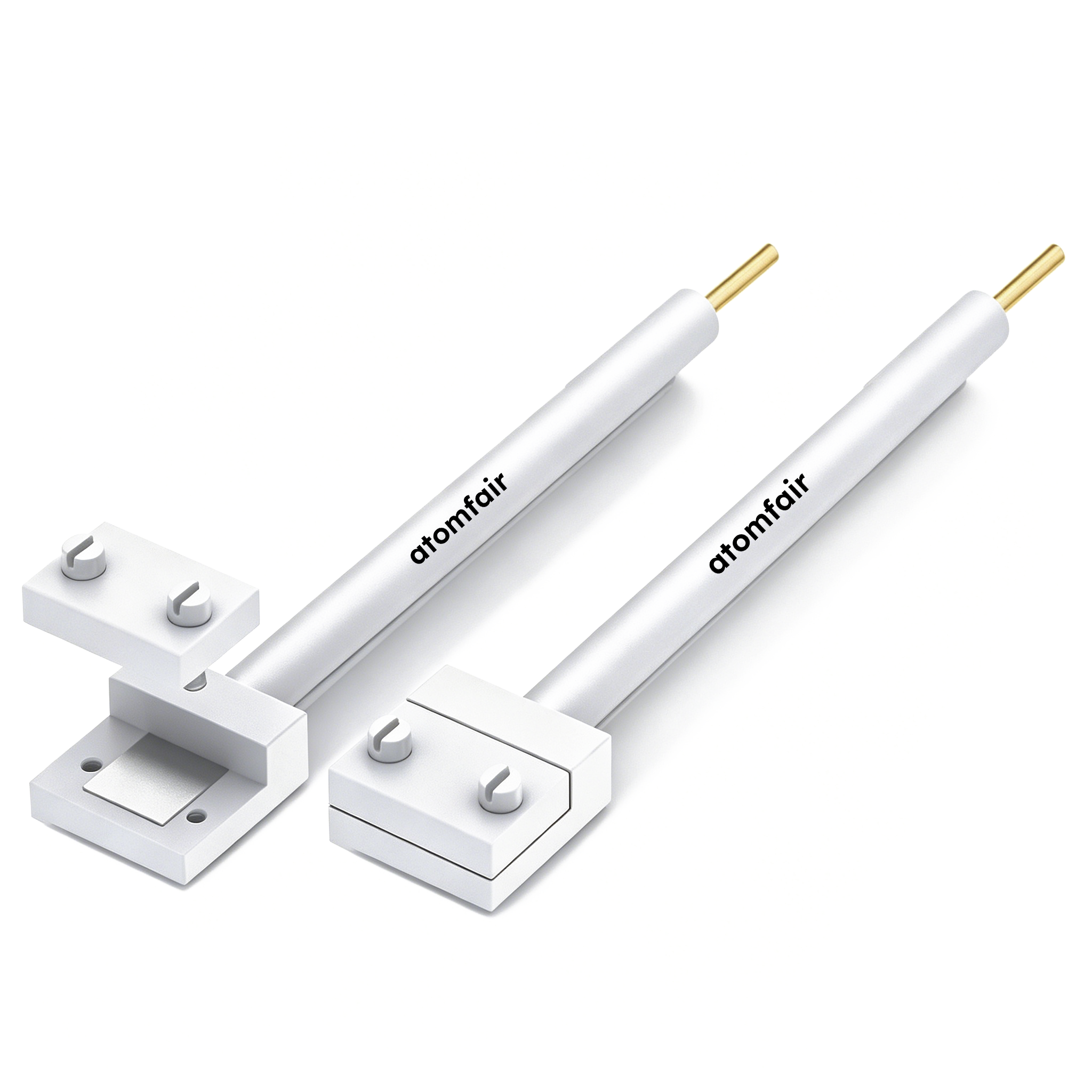 Dual-Knob Platinum Sheet Electrode Clip, PTFE ATOMFAIR® 1 Dual-Knob Platinum Sheet Electrode Clip, PTFE ATOMFAIR®