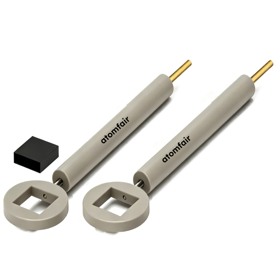 Glassy Carbon Sheet Electrode Clip 10×10mm ATOMFAIR®