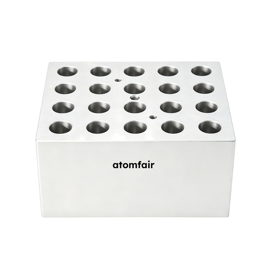 Dry Bath Heating Block 20×1.5 mL AF-TC-ACC-HB-003 ATOMFAIR® 1 ATOMFAIR® Heating Block AF-TC-ACC-HB-003 for tube heating block workflows and research-grade sample preparation