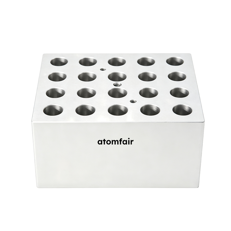 Dry Bath Heating Block 20×2 mL for HB105/HB150 ATOMFAIR® 1 ATOMFAIR® Heating Block AF-TC-ACC-HB-004 for tube heating block workflows and research-grade sample preparation