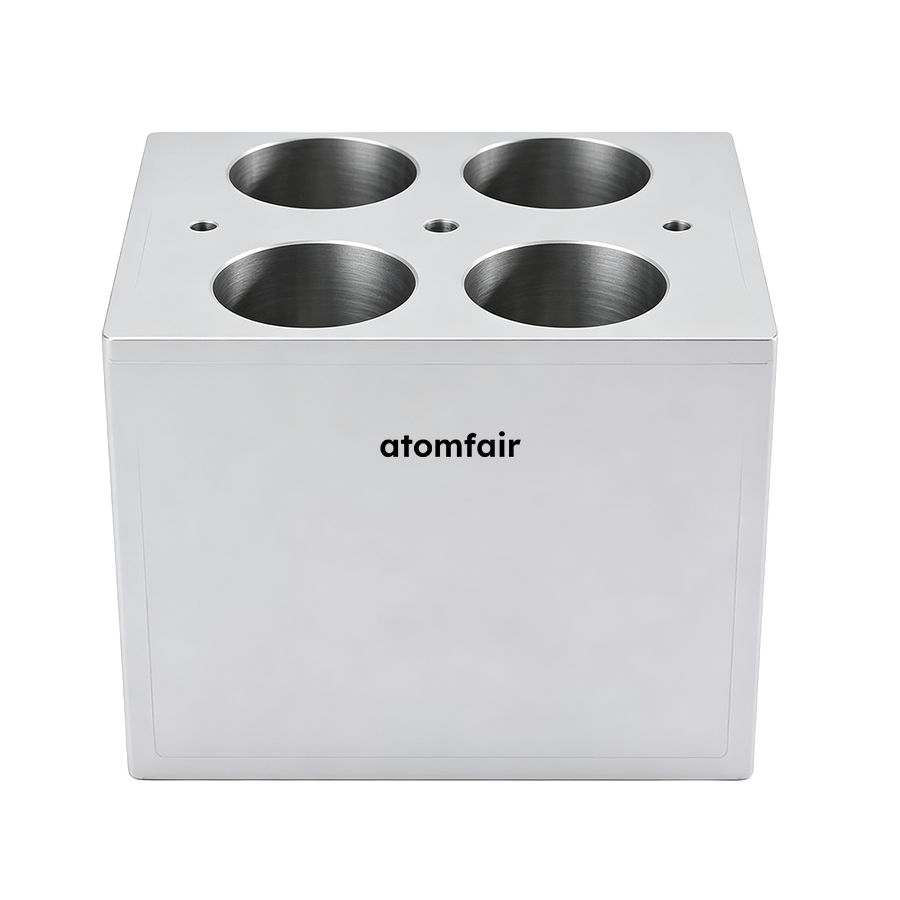 Dry Bath Heating Block 4×50 mL AF-TC-ACC-HB-007 ATOMFAIR® 1 ATOMFAIR® Heating Block AF-TC-ACC-HB-007 for tube heating block workflows and research-grade sample preparation
